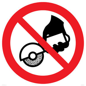 Prohibition: Do not use with hand-held grinding machine